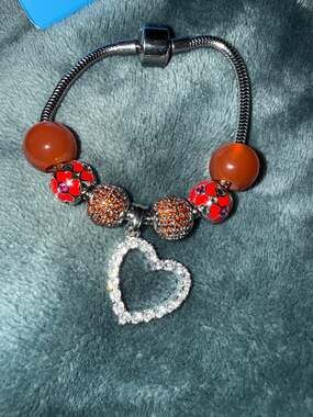 White Birch Fit Bracelet-January Garnet 16 cm/6.3 inch